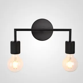 Бра RH Utilitaire Double Sconce Black