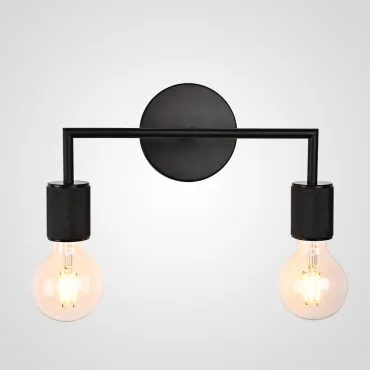Бра RH Utilitaire Double Sconce Black Бра RH Utilitaire Double Sconce Black