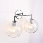 Бра RH Utilitaire Globe Shade Double Sconce Silver от ImperiumLoft