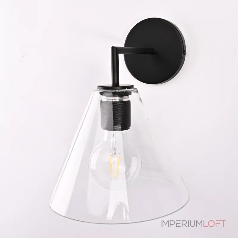 Бра RH Utilitaire Funnel Shade Single Sconce Black от ImperiumLoft