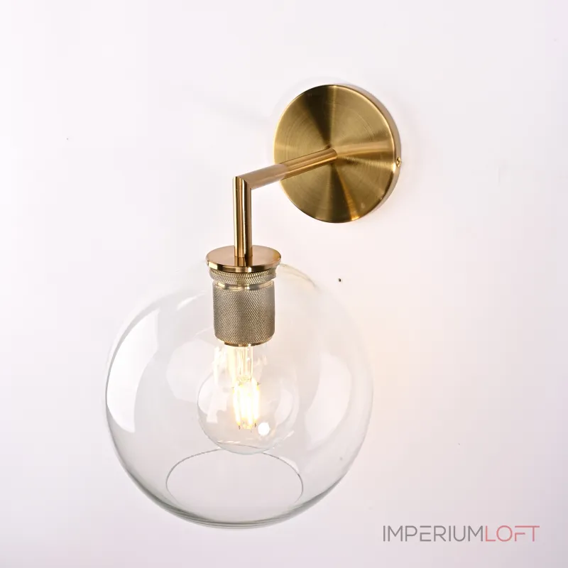 Бра RH Utilitaire Globe Shade Single Sconce Brass от ImperiumLoft