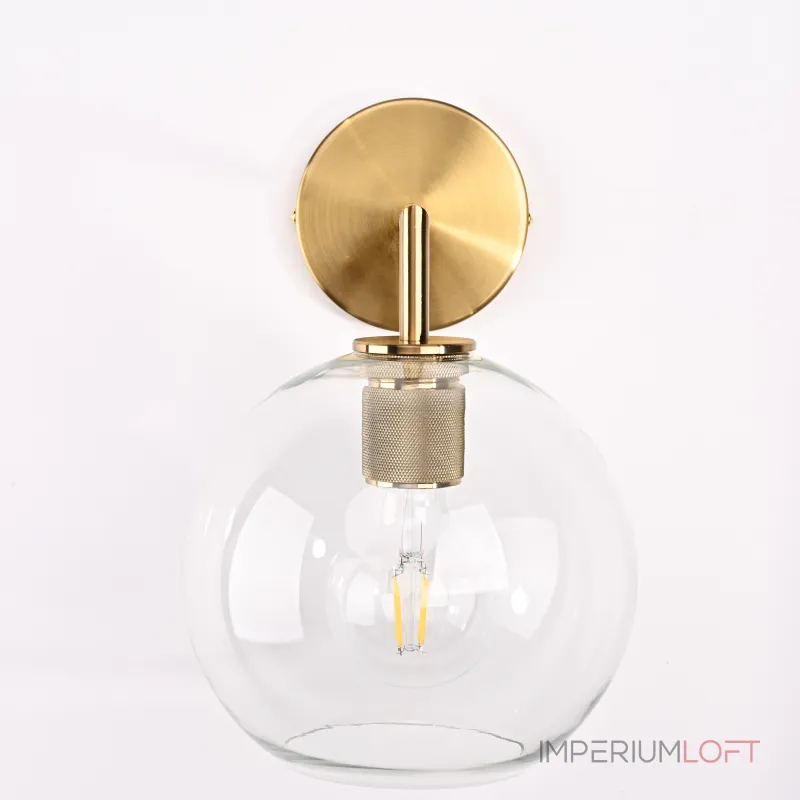 Бра RH Utilitaire Globe Shade Single Sconce Brass от ImperiumLoft