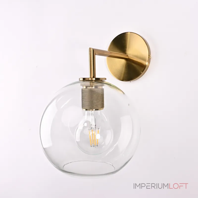 Бра RH Utilitaire Globe Shade Single Sconce Brass от ImperiumLoft