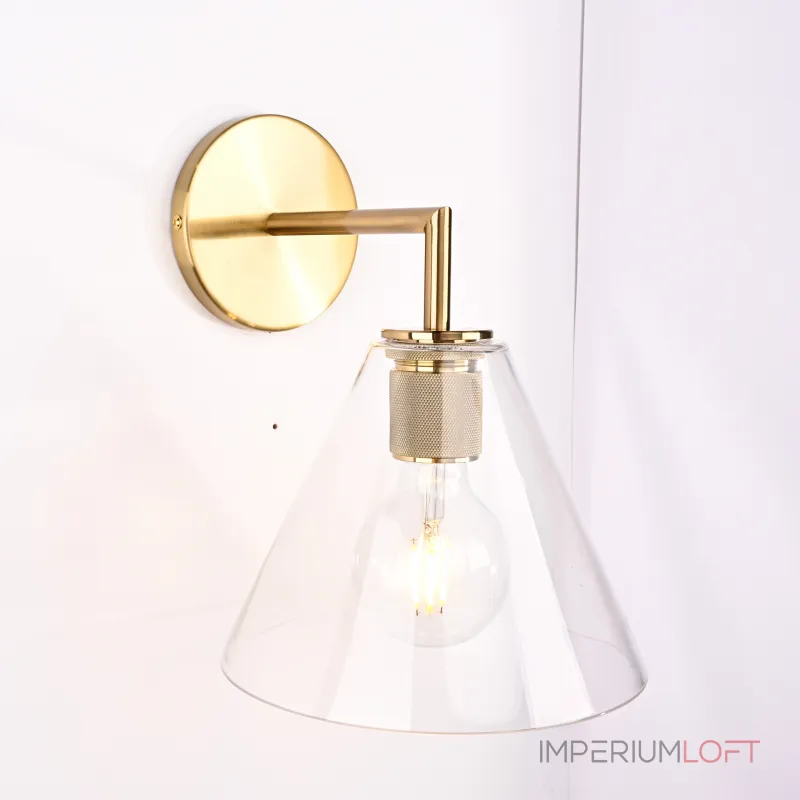 Бра RH Utilitaire Funnel Shade Single Sconce Brass от ImperiumLoft