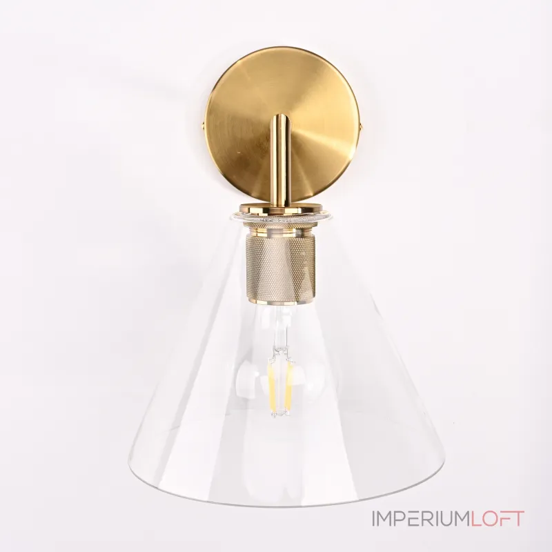 Бра RH Utilitaire Funnel Shade Single Sconce Brass от ImperiumLoft