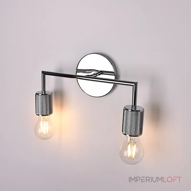 Бра RH Utilitaire Double Sconce Silver от ImperiumLoft