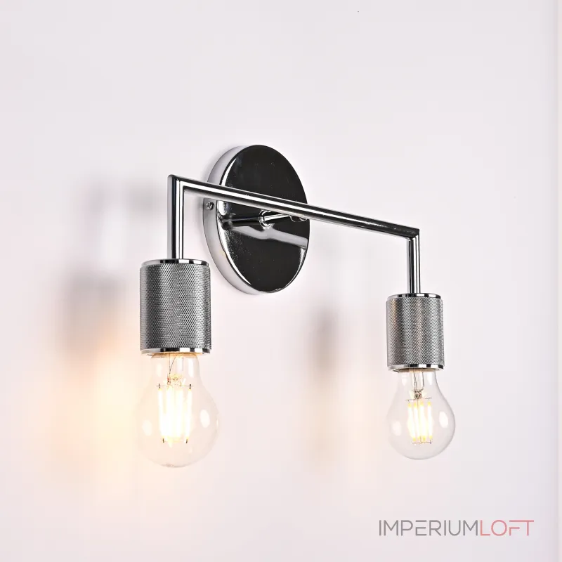 Бра RH Utilitaire Double Sconce Silver от ImperiumLoft