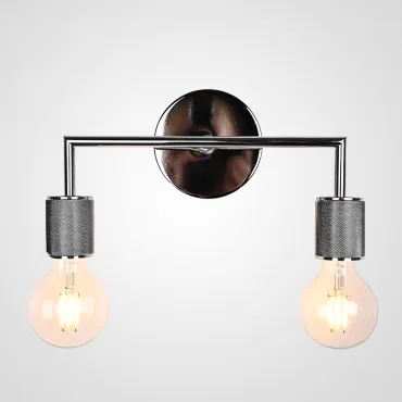 Бра RH Utilitaire Double Sconce Silver Бра RH Utilitaire Double Sconce Silver