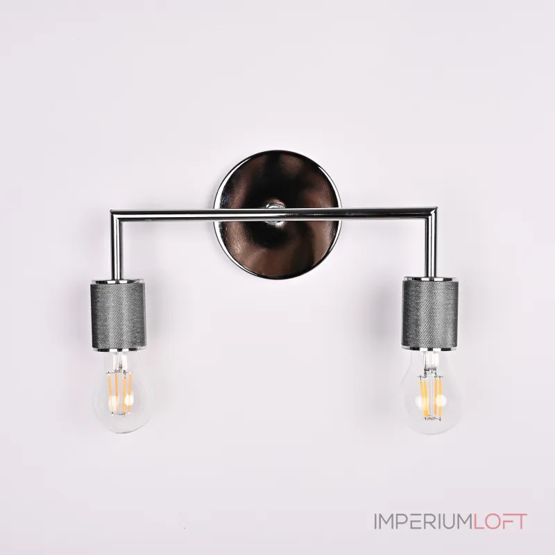 Бра RH Utilitaire Double Sconce Silver от ImperiumLoft