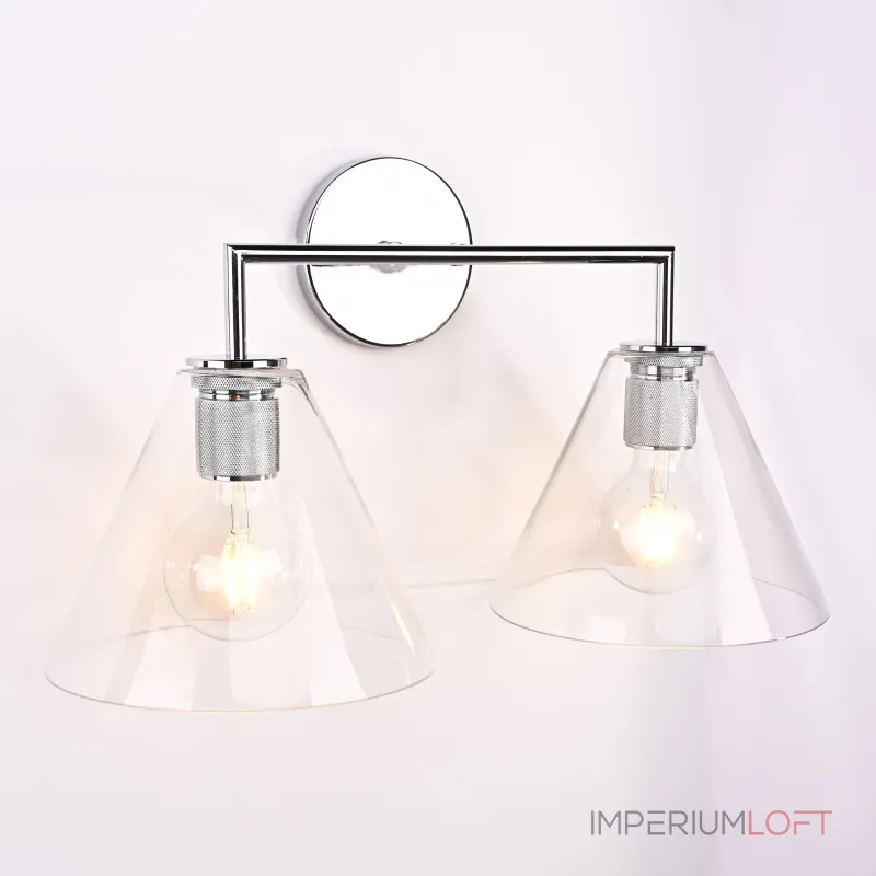 Бра RH Utilitaire Funnel Shade Double Sconce Silver от ImperiumLoft