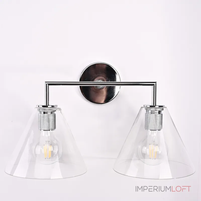 Бра RH Utilitaire Funnel Shade Double Sconce Silver от ImperiumLoft