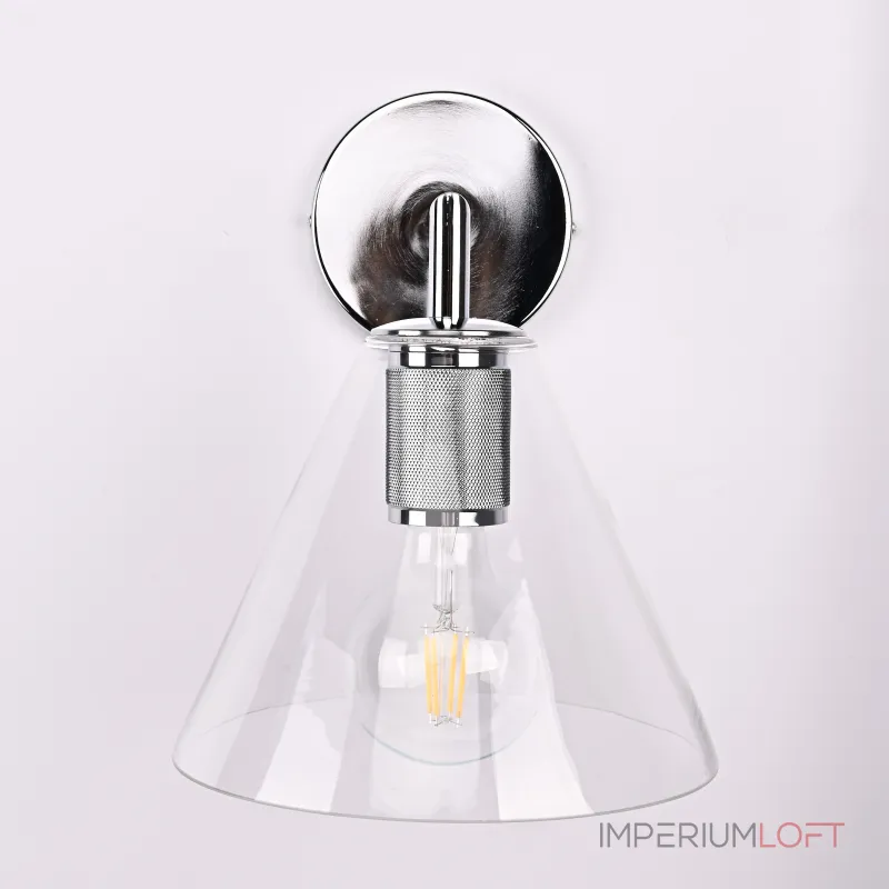 Бра RH Utilitaire Funnel Shade Single Sconce Silver от ImperiumLoft