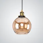 Подвесной светильник Loft Clear Glass Sphere Cloche Дымчатый от ImperiumLoft