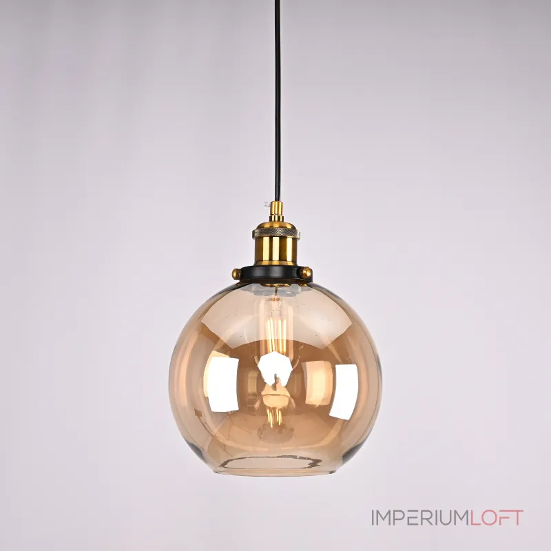 Подвесной светильник Loft Clear Glass Sphere Cloche Дымчатый от ImperiumLoft