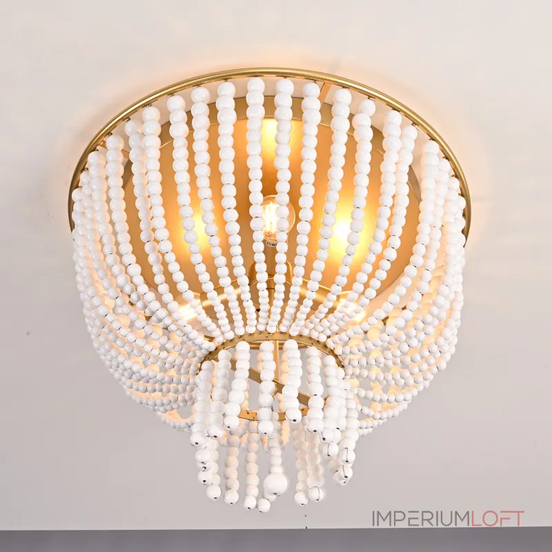 Потолочная люстра JACQUELINE CLEAR FLUSH-MOUNT brass