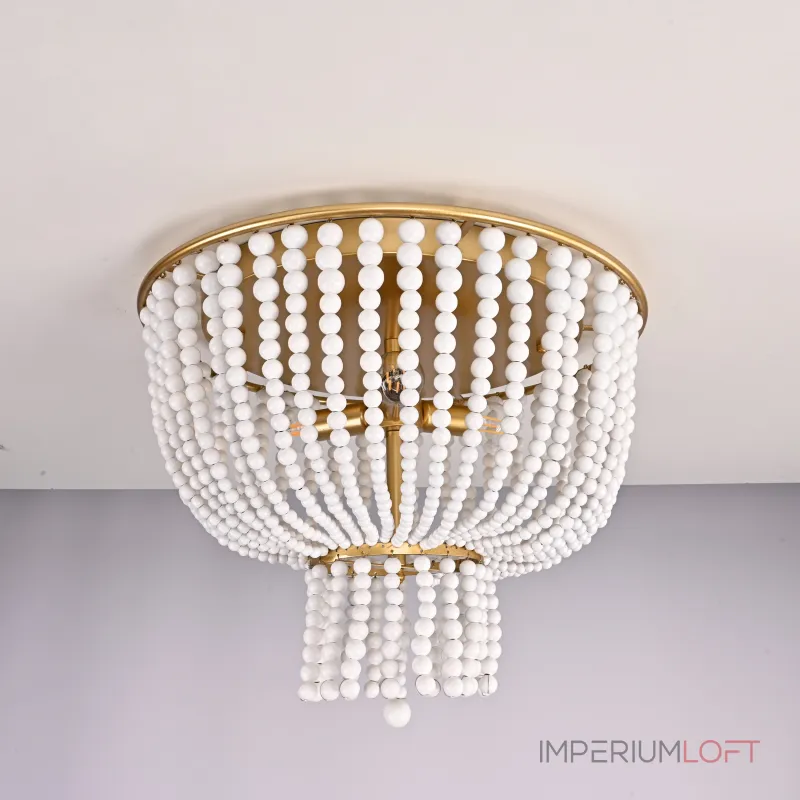 Потолочная люстра JACQUELINE CLEAR FLUSH-MOUNT brass