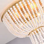 Потолочная люстра JACQUELINE CLEAR FLUSH-MOUNT brass