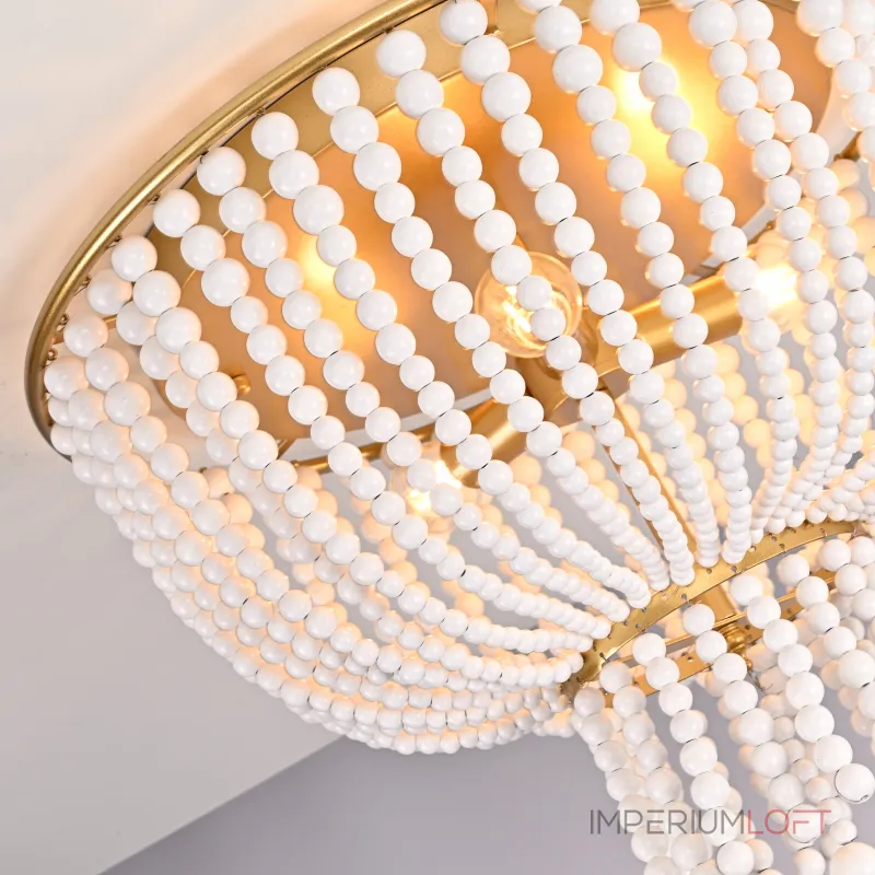 Потолочная люстра JACQUELINE CLEAR FLUSH-MOUNT brass