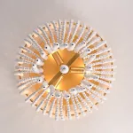 Потолочная люстра JACQUELINE CLEAR FLUSH-MOUNT brass