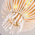 Потолочная люстра JACQUELINE CLEAR FLUSH-MOUNT brass