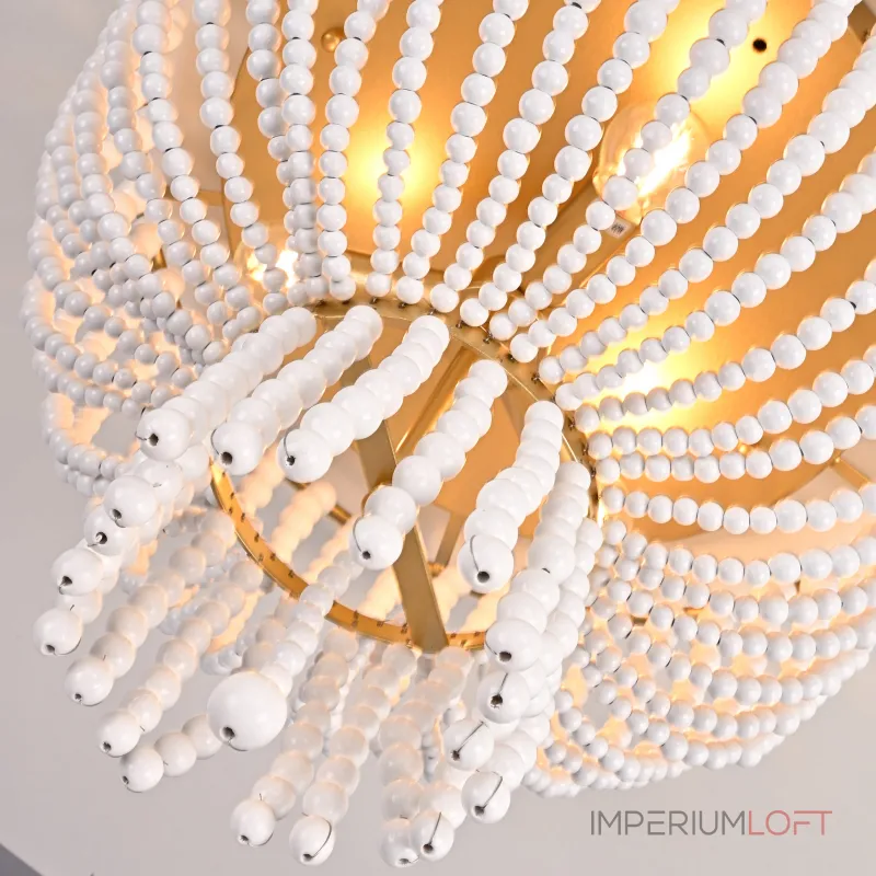 Потолочная люстра JACQUELINE CLEAR FLUSH-MOUNT brass