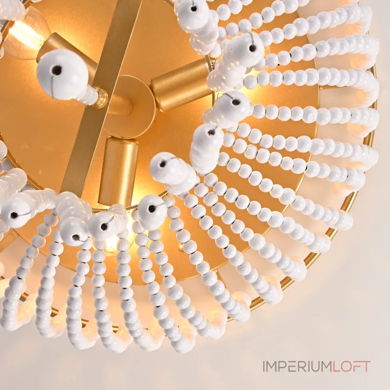 Потолочная люстра JACQUELINE CLEAR FLUSH-MOUNT brass