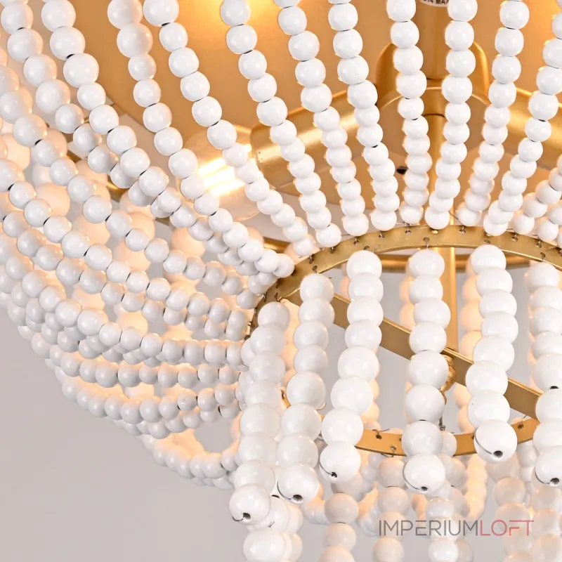 Потолочная люстра JACQUELINE CLEAR FLUSH-MOUNT brass