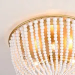 Потолочная люстра JACQUELINE CLEAR FLUSH-MOUNT brass