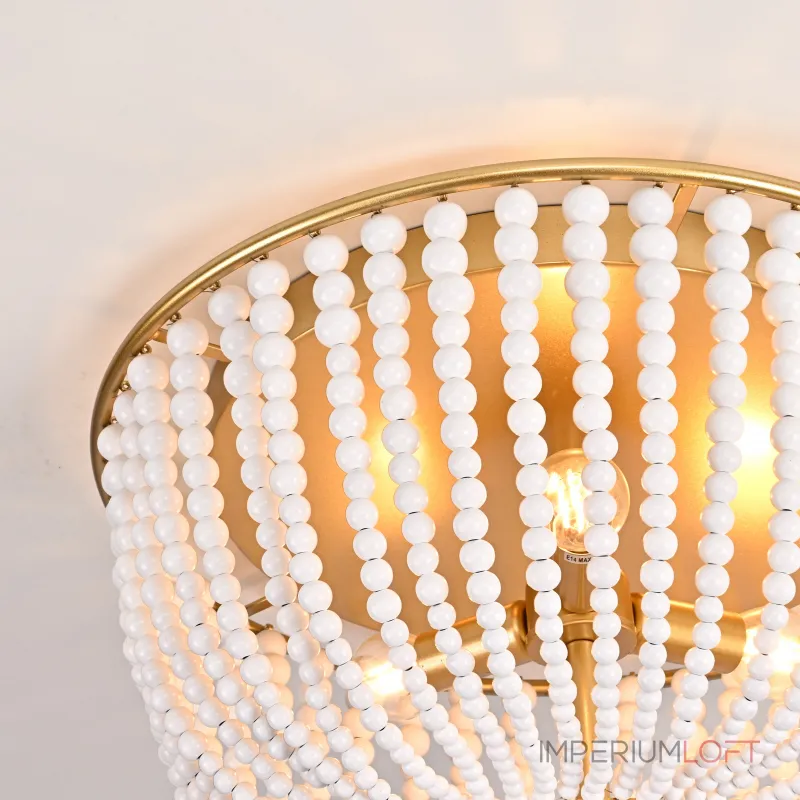 Потолочная люстра JACQUELINE CLEAR FLUSH-MOUNT brass