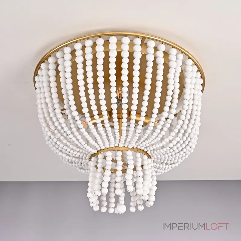 Потолочная люстра JACQUELINE CLEAR FLUSH-MOUNT brass