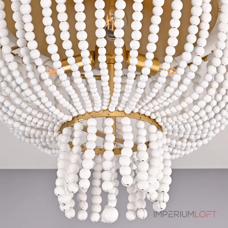 Потолочная люстра JACQUELINE CLEAR FLUSH-MOUNT brass