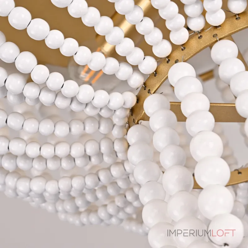 Потолочная люстра JACQUELINE CLEAR FLUSH-MOUNT brass