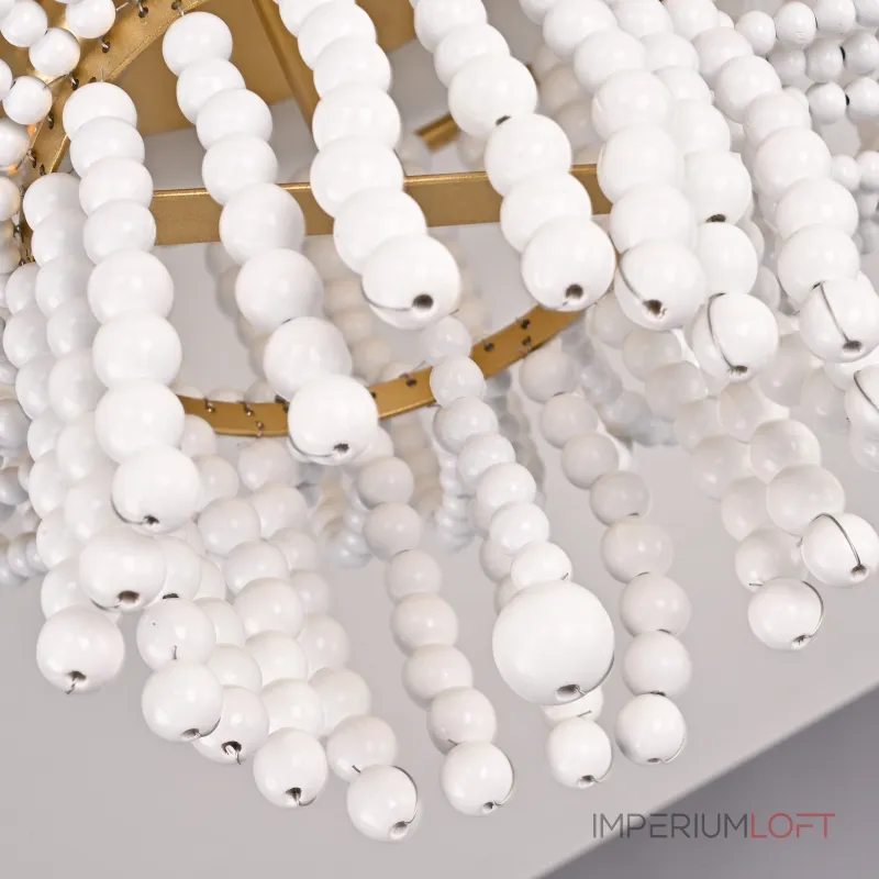 Потолочная люстра JACQUELINE CLEAR FLUSH-MOUNT brass