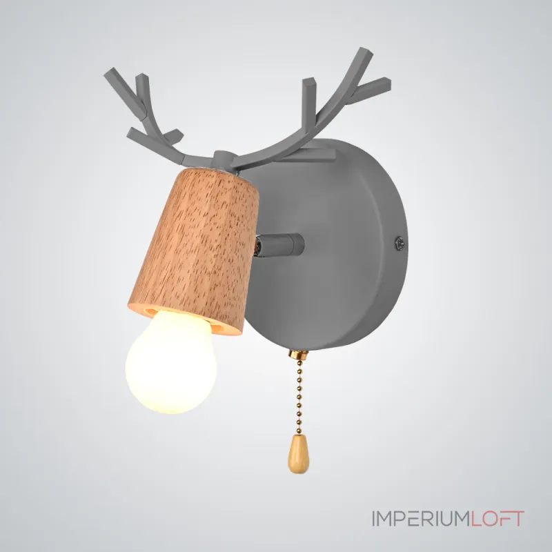 Бра с рожками DEER A SWITCH Black/Light wood от ImperiumLoft Бра с рожками DEER A SWITCH Black/Light wood от ImperiumLoft