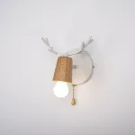 Бра с рожками DEER A SWITCH White/Light wood от ImperiumLoft