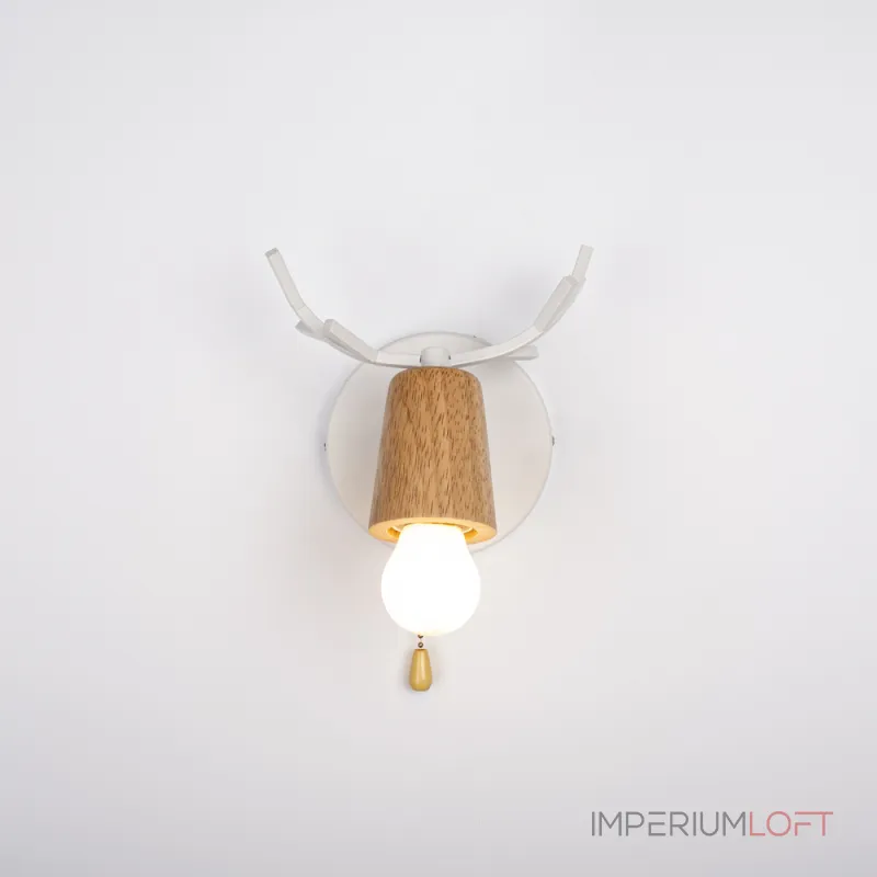 Бра с рожками DEER A SWITCH White/Light wood от ImperiumLoft Бра с рожками DEER A SWITCH White/Light wood от ImperiumLoft