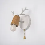 Бра с рожками DEER A SWITCH White/Light wood от ImperiumLoft