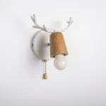 Бра с рожками DEER A SWITCH White/Light wood от ImperiumLoft