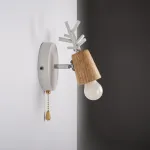 Бра с рожками DEER A SWITCH White/Light wood от ImperiumLoft