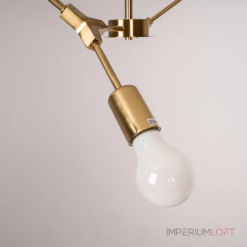 Люстра на штанге LATE D55 Gold от ImperiumLoft
