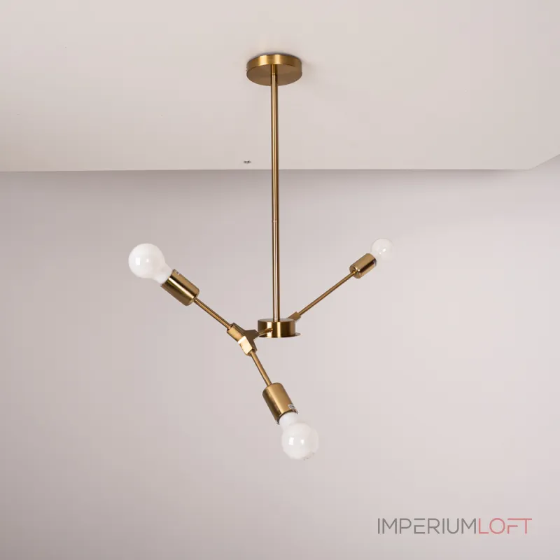 Люстра на штанге LATE D55 Gold от ImperiumLoft