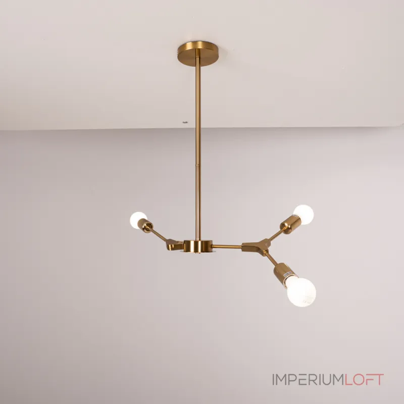 Люстра на штанге LATE D55 Gold от ImperiumLoft