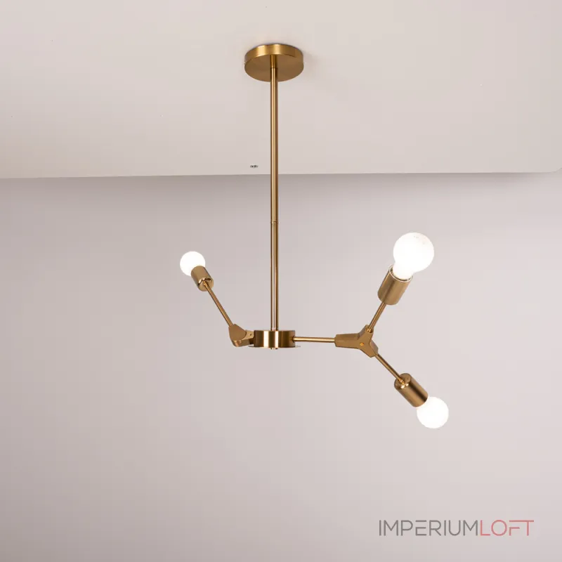 Люстра на штанге LATE D55 Gold от ImperiumLoft