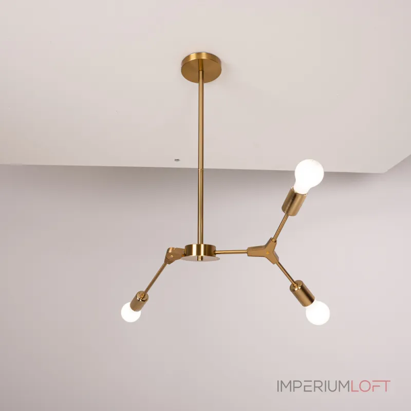 Люстра на штанге LATE D55 Gold от ImperiumLoft