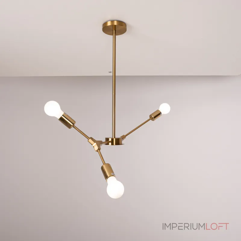 Люстра на штанге LATE D55 Gold от ImperiumLoft
