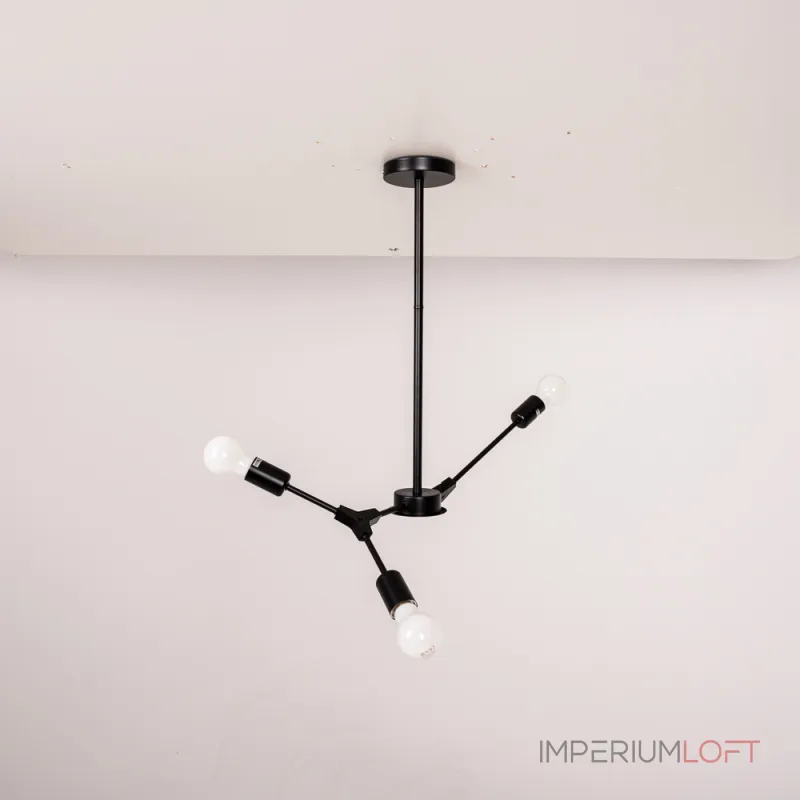 Люстра на штанге LATE D55 Black от ImperiumLoft