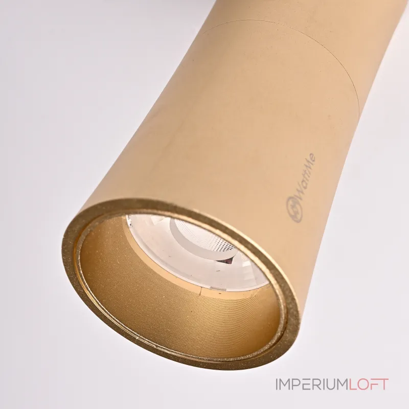 Потолочный светильник Zyppa Gold H12 от ImperiumLoft синего цвета с круглым деревянным элементом