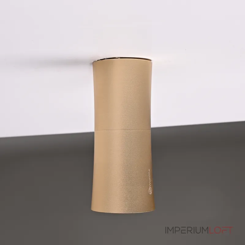 Потолочный светильник Zyppa Gold H12 от ImperiumLoft синего цвета с круглым деревянным элементом