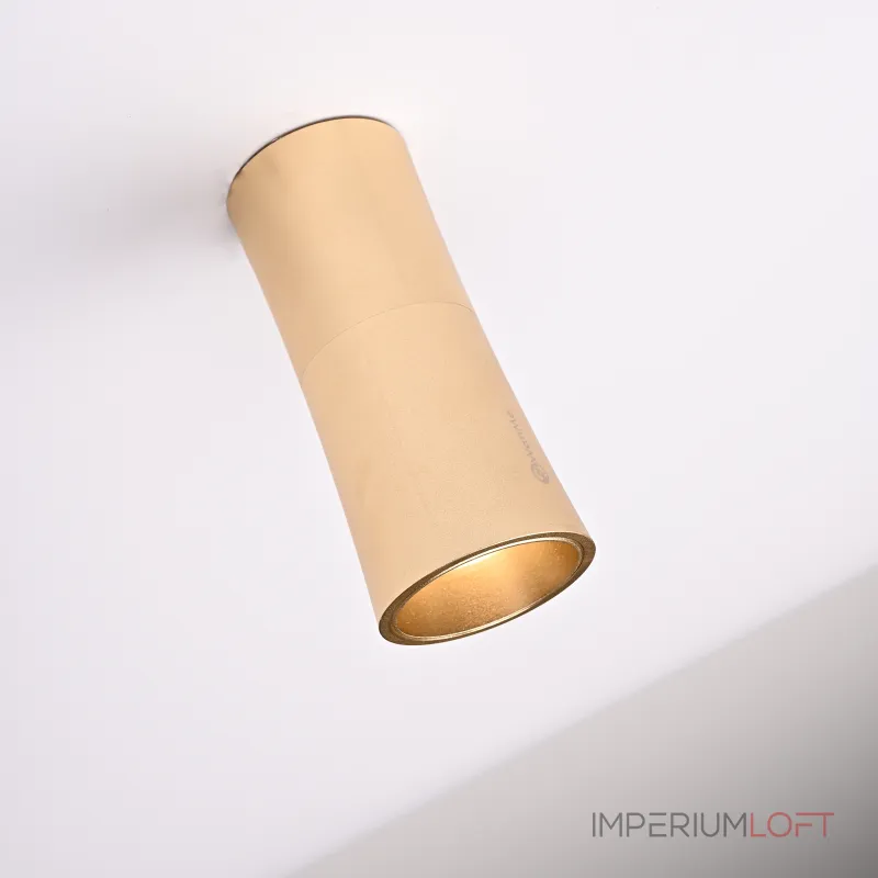 Потолочный светильник Zyppa Gold H12 от ImperiumLoft синего цвета с круглым деревянным элементом