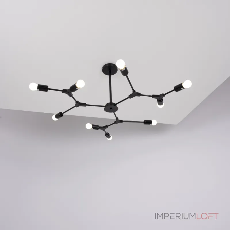 Люстра на штанге LATE D103 Black от ImperiumLoft Люстра на штанге LATE D103 Black от ImperiumLoft